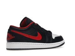 Air Jordan 1 Low White Toe Black Fire Red White 553558-063 Sneakers