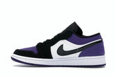 Jordan 1 Low Court Purple Sneakers Size 553558-125 White/Black
