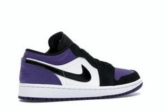 Jordan 1 Low Court Purple Sneakers Size 553558-125 White/Black