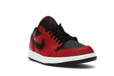 Air Jordan 1 Low Reverse Bred Pebbled Swoosh (553558-605)