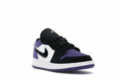 Jordan 1 Low Court Purple (GS) White Black 553560-125