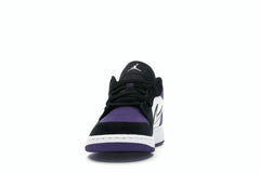 Jordan 1 Low Court Purple (GS) White Black 553560-125