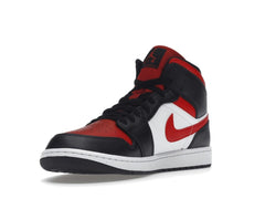 Air Jordan 1 Mid White Black Red 2022 (554724-079)