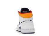 Jordan 1 Mid Royal Blue Laser Orange Sneakers – 554724-131