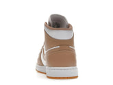 Jordan 1 Mid Tan Gum 554724-271 White Leather Sneakers