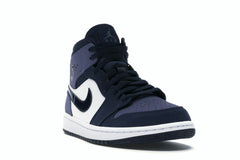 Jordan 1 Mid Obsidian Sanded Purple Sneakers (554724-445)