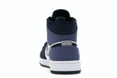 Jordan 1 Mid Obsidian Sanded Purple Sneakers (554724-445)