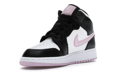 Air Jordan 1 Mid GS White Black Light Arctic Pink (555112-103)