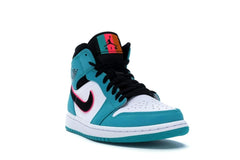 Air Jordan 1 Mid South Beach Turbo Green Black Hyper Pink Orange Peel 852542-306
