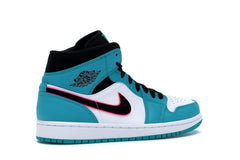 Air Jordan 1 Mid South Beach Turbo Green Black Hyper Pink Orange Peel 852542-306