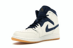 Jordan 1 Retro Mid Jeter AH6342-104 Sail/Bronze-College Navy Sneakers