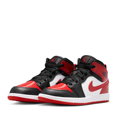 Jordan 1 Mid SE (PS) - Black/Varsity Red