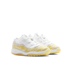 Air Jordan 11 Retro Low (TD) Yellow Snakeskin - White/Tour Yellow/Sail