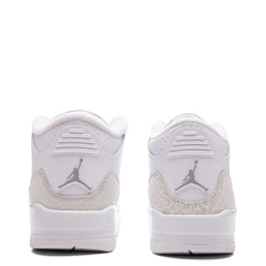 Air Jordan 3 Retro 'Pure Money' (PS) - White/Metalic Silver