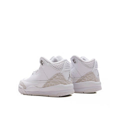 Air Jordan 3 Retro 'Pure Money' (TD) - White/Metalic Silver
