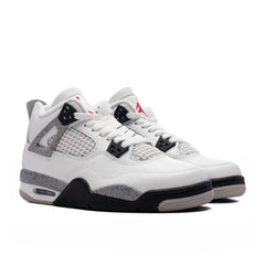 Air Jordan 4 Retro OG 'White Cement' (GS) - Summit White/Fire Red/Cement Grey/Black