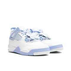 Air Jordan 4 Retro 'Aluminum' (PS) - White/Aluminum/Blue Tint/Oil Green