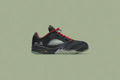 Air Jordan 5 Retro Low SP x CLOT - Black/Classic Jade/Fire Red