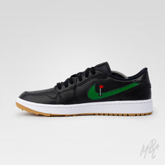 Clean on the Green - Jordan 1 Low Black Golf Custom
