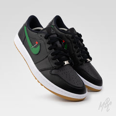 Clean on the Green - Jordan 1 Low Black Golf Custom