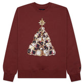 Jordan Brooklyn Fleece Holiday Crewneck Redstone Black