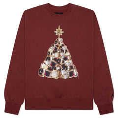 Jordan Brooklyn Fleece Holiday Crewneck Redstone Black