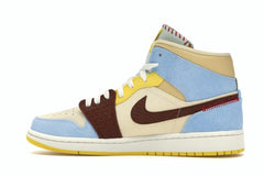 Jordan 1 Mid SE Fearless Maison Chateau Rouge CU2803-200 Sneakers