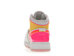Air Jordan 1 Mid Edge Glow (GS) White/Hyper Crimson/Pink Blast CV4611-100