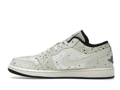 Air Jordan 1 Low Brushstroke DM3528-100 Natural/Black-Multi Sneakers