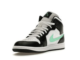 Jordan 1 Mid Green Glow (DQ8426-103) White/Black-Green Glow Sneakers