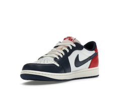 Jordan 1 Retro Low OG Howard University Sneakers – White/Gym Red/Navy – HQ2993-100