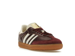 Adidas Samba OG Women’s Maroon Gold Metallic Leather Sneakers
