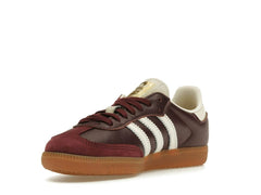 Adidas Samba OG Women’s Maroon Gold Metallic Leather Sneakers