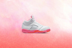 Air Jordan 5 Retro (PS) - White/Pinksicle/Safety Orange