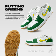 Putting Greens - Jordan 1 Low Golf Custom
