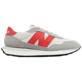New Balance 237 Concrete Grey Matter True Red