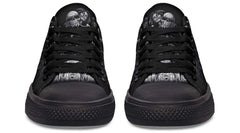 Motorbike Skull Black Lowtop Sneaker