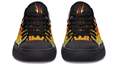 Fire Skull Black Lowtop Sneaker