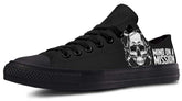 “Mind On The Mission” Skull Black Lowtop Sneaker