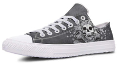 Lady Skull Gym Tattoo White Lowtop Sneaker