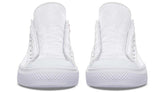 Black Skull in White Lowtop Sneaker
