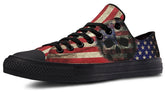 American Skull Black Lowtop Sneaker