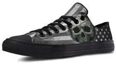 B&W American Skull Black Lowtop Sneaker