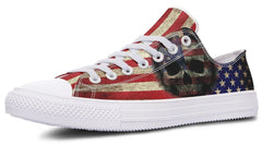 American Skull White Lowtop Sneaker