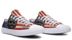 American Skull White Lowtop Sneaker