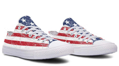 American Flag White Lowtop Sneaker