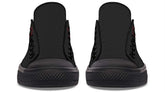 Butterfly Rose And Skull Black Lowtop Sneaker