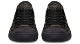 Dead Rose Pattern Black Lowtop Sneaker