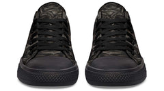 Dead Rose Pattern Black Lowtop Sneaker