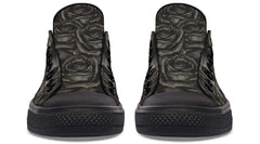 Dead Rose Pattern Black Lowtop Sneaker
